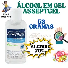 Álcool em Gel com Aloe Vera 52 Gramas Asseptgel Start