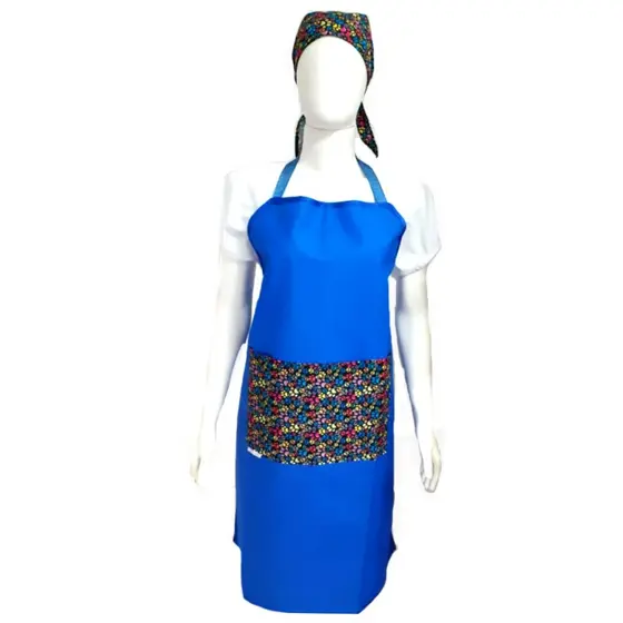 Avental Impermeavel Tchuska com Bandana - Azul - ref 174