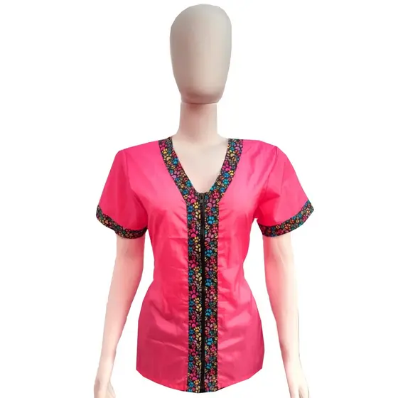 Jaleco Groomer FEMININO Tchuska - Rosa Chiclete > Tamanho PP