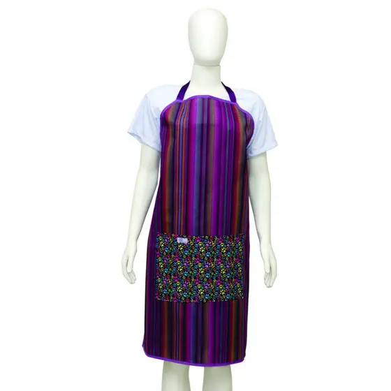 Avental Sarja Impermeavel Estampado Tchuska Roxo - ref 185