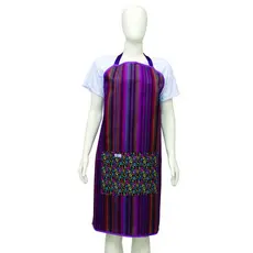 Avental Sarja Impermeavel Estampado Tchuska Roxo - ref 185