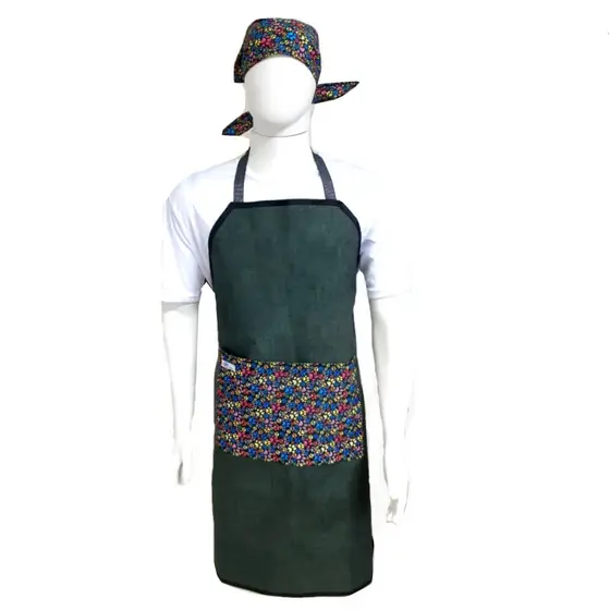 Avental Impermeavel Tchuska com Bandana - Verde - ref 179