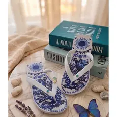CHINELO FEMININA ADULTA ESTAMPAA LEVE