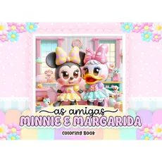 Livro minnie e margarida pintar e colorir com 50 páginas