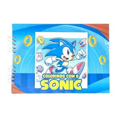 Livro para pintar e colorir do Sonic com 50 páginas