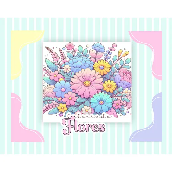Livro de Colorir Flores e Jardins - 50 Desenhos para Relaxar e Pintar