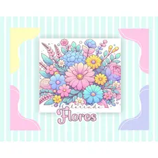 Livro de Colorir Flores e Jardins - 50 Desenhos para Relaxar e Pintar