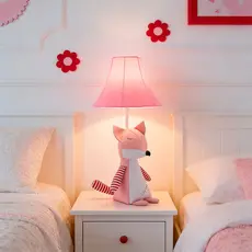 Abajur Infantil Raposa Pelúcia Luminária Quarto Bebê Criança Luz Noturna Decoração Presente