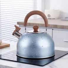 Chaleira de Aço Inox 4 Litros Com Apito Pode Ser Usado Fogão e Indução Ideal para Chá e Café