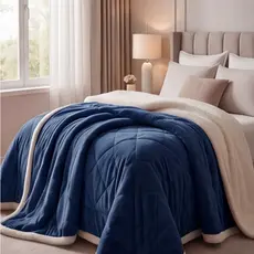 Cobertor Overrera Glamour Dupla Face Sherpa Ovelha Premium Super Quente 1,90x2,10m Edredrom Pele de Carneiro