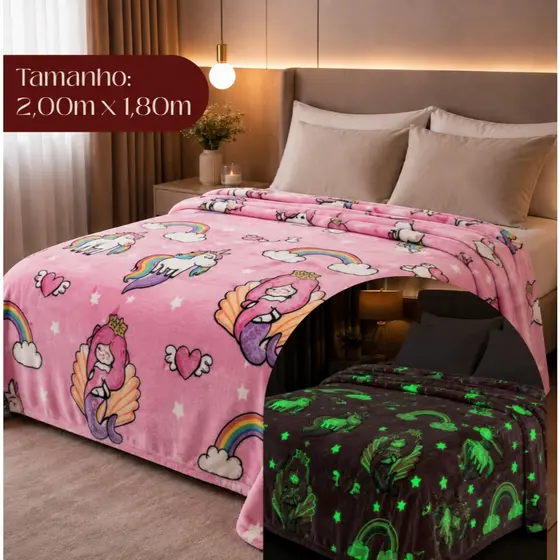 Manta Cobertor Casal Brilhosa 2,00x1,80m – Super Macia, Confortável e Quentinha | Para Cama e Sofá