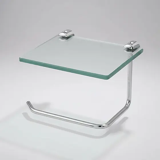 Porta Papel Higiênico de Parede Papeleira De Vidro Objetos Celular Decoração