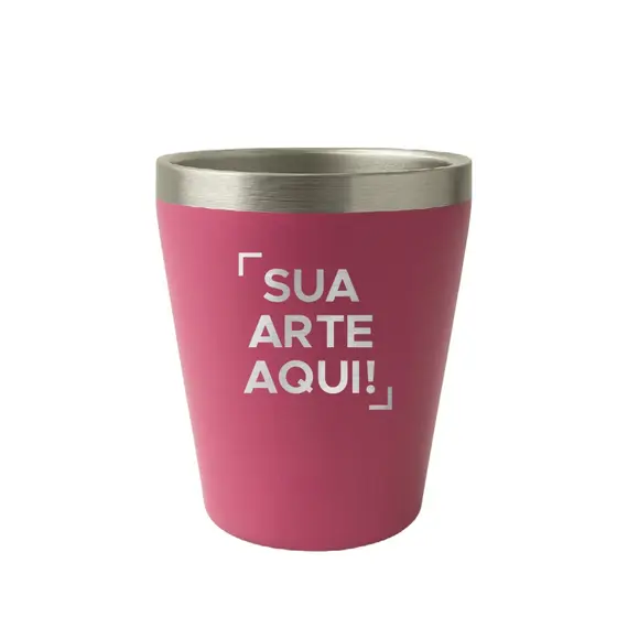 260ML - Copo Térmico Personalizado com Sua Logo/Nome/Sua Identidade – Gravação a Laser Ideal para Brindes corporativos