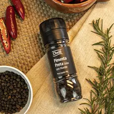 Pimenta Preta em Grãos com Moedor Chelli - 44g - Tubo plástico