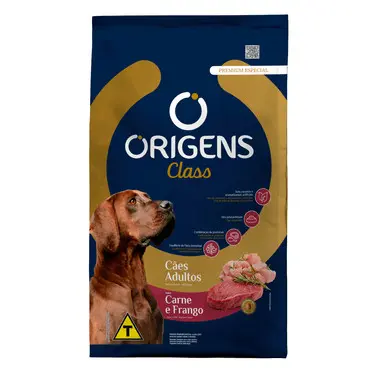 Ração Origens Class para Cachorros Adultos sabor Carne e Frango 15 kg