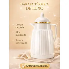 Garrafa Térmica Preta para Mesa e Decoração