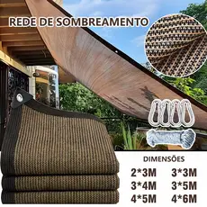 Cobertura Sombrite castanho /Amarelo castanho Tela Sombreamento 98% para Garagem Instalação Rápida Vários tamanhos