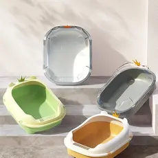 MIW Caixa De Areia Grande Para Gatos , Banheiro Sanitário Durável , Com Antiderramamento-Fácil Limpeza