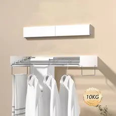 100/80 cm Varal de Parede Mágico Retrátil Dobrável Todo de Alumínio Grande GEELE
