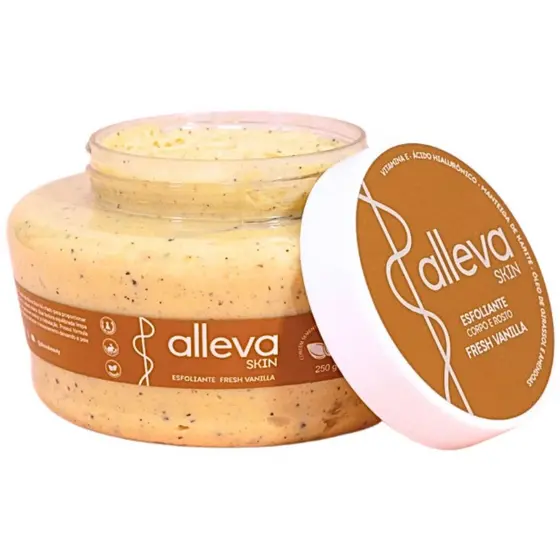 Esfoliante Corporal Alleva Skin Fresh Vanilla 250g – Hidratação e Renovação da Pele