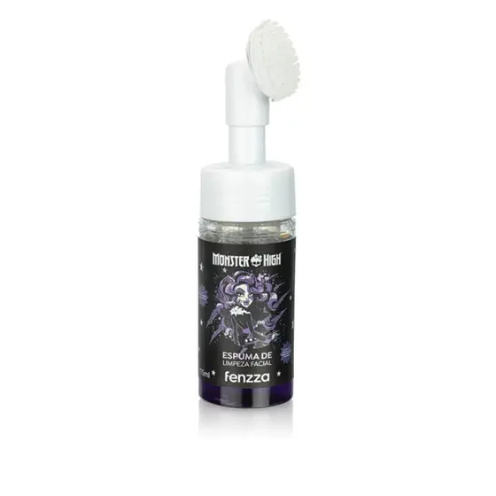 Espuma de Limpeza Facial Monster High Fenzza com Escova de Silicone Skincare 13+