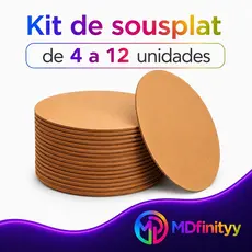 Kit Sousplat Círculo Cru Base MDF 35cm Porta Prato Supla Soupla Redonda Decoraçāo de Mesa Artesanato