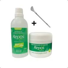 Kit Spa Dos Pés Repós Amaciante 150ml + Removedor de Cutícula + Espátula Para Calosidades