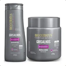 Kit Desamarelador Bio Extratus Grisalhos - Shampoo E Máscara
