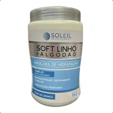 Máscara De Hidratação Profunda Profissional Soft Linho Para Cabelos Finos E Delicados Soleil 1Kg