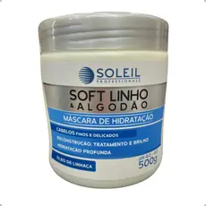 Máscara De Tratamento Profissional Soft Linho Para Cabelos Finos E Delicados Soleil 500g