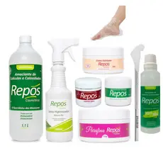 Kit Spa Pé Mão Creme Esfoliante Higienizador Amaciante Repós 9X Itens