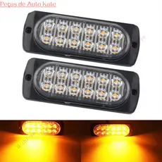 CFSTORE 1PC Faixa de Luz LED com 12 LEDs para Carro, Sinalizador de Virada, Lâmpada de Advertência de Emergência, Luz de