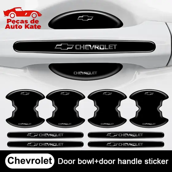 4/8 Unidades Protetor de Maçaneta de Metal com Faixa Anti-Colisão Adequado para Chevrolet Aveo Cruze Mal RZGN
