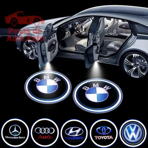 CLEC 2PC Projetor de Porta de Carro LED Luzes de Boas-Vindas de Alta Definição para Fiat 500 Punto 124 125 500 Bravo S 9