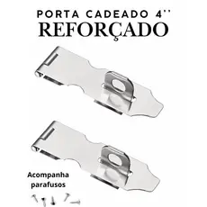 🔒 Porta Cadeado 13cm Aço Inoxidável 304 | Reforçado | Anti Ferrugem | Com Parafusos