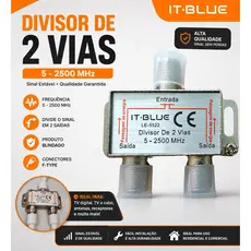 Divisor de Sinal Alta Frequencia HDTV 2 ou 4 Vias – 5-2500MHz
