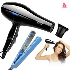 Profissional Chapinha + Secador Bivolt 110 / 220V - Nano Titanium e 3200W Alta Potência