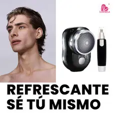 Kit Mini Barbeador EléTrico PortáTil À Prova D'áGua TIPO-C Aparador De Barba De Bolso Promoção