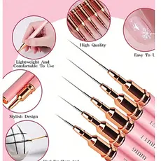 Kit Com 3/5 Conjunto de Pincéis de Linha de Arte de Unhas, Pincel Fino de Linha, Pincel de Pintura