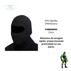 Touca Bandana Ninja Balaclava Proteção Térmica Cor Preto