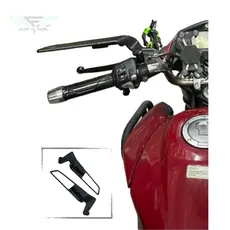 Retrovisor ASA DE VENTO Modelo Airfoil Fixo Para Motos HONDA/YAMAHA PAR