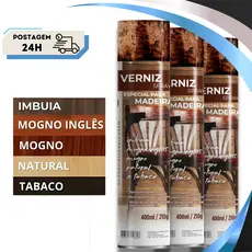 Tinta Verniz Spray Uso Geral 400ml Madeira Secagem Rápida Etaniz