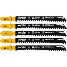Lâminas para Serra Tico-Tico Madeira e Plastico VD111C - Vonder - kit c/ 5 unidades