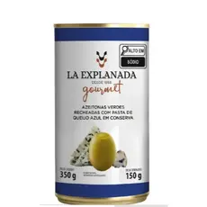 Azeitonas La Explanada Gourmet Verdes Recheadas com Pasta de Queijo Azul 150g
