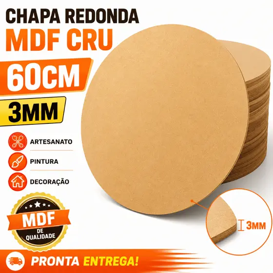 Círculo MDF 60cm 3mm Para Mandalas Artesanato E Decoração