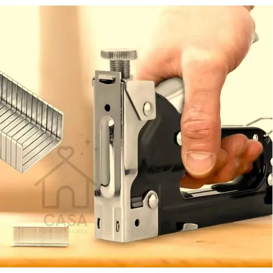 Grampeador Profissional Compacto, Ferramenta para Marceneiro e Tapeceiro, Estofados, Alta Pressão