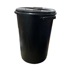 Lixeira Plástica Preta Tampa Hermética 60 Litros Grande Capacidade Durável