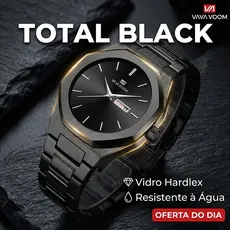 Relógio Masculino VAVA VOOM 2931 Original Aço Inoxidável Design Octogonal Luxo Com Caixa
