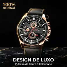 Relógio Masculino VAVA VOOM Original Luxo Esportivo Quartzo Couro Calendário 3ATM VA-216