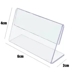 Porta Etiqueta Display Acrílico Cristal 2mm Kit 20 Un 6x4